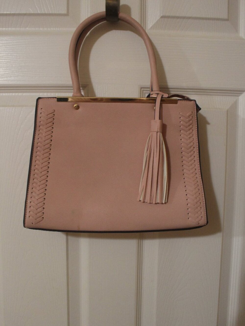 Blush Pink Tassel Satchel